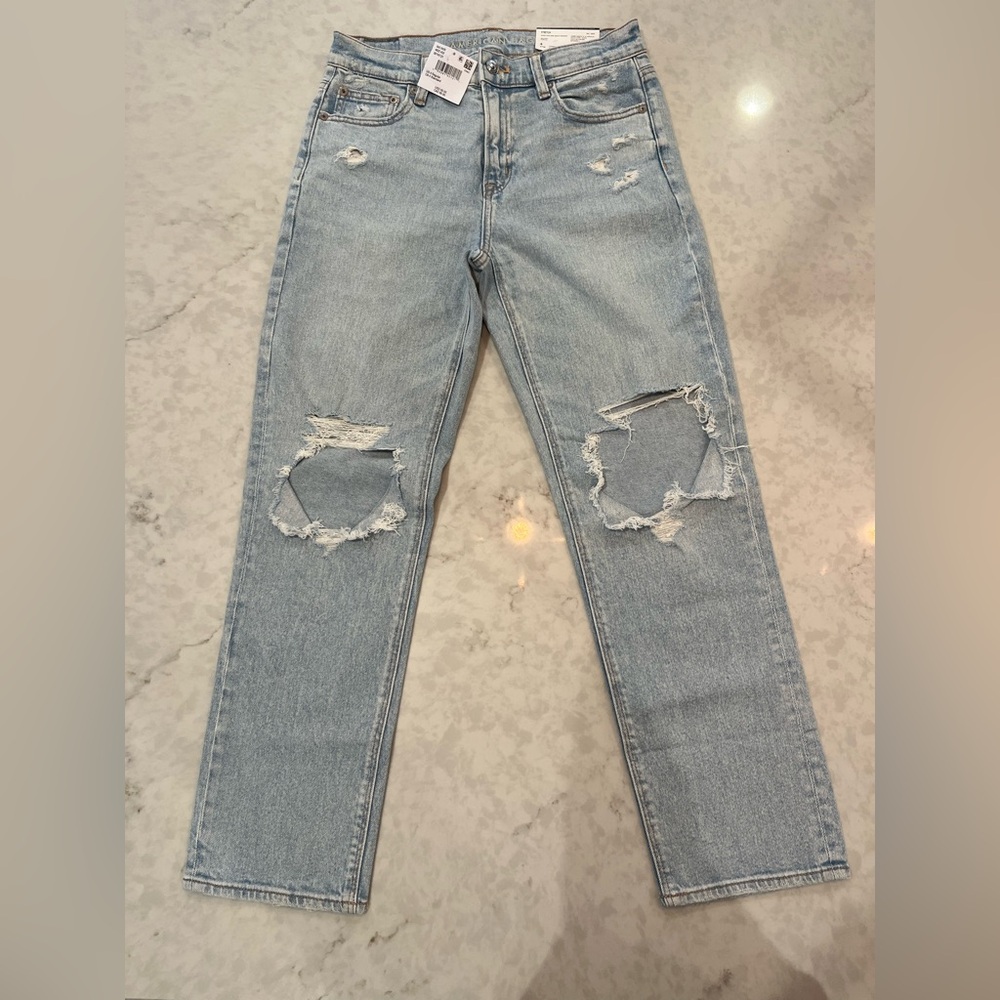 American Eagle Super High-Rise Ankle Straight Jeans